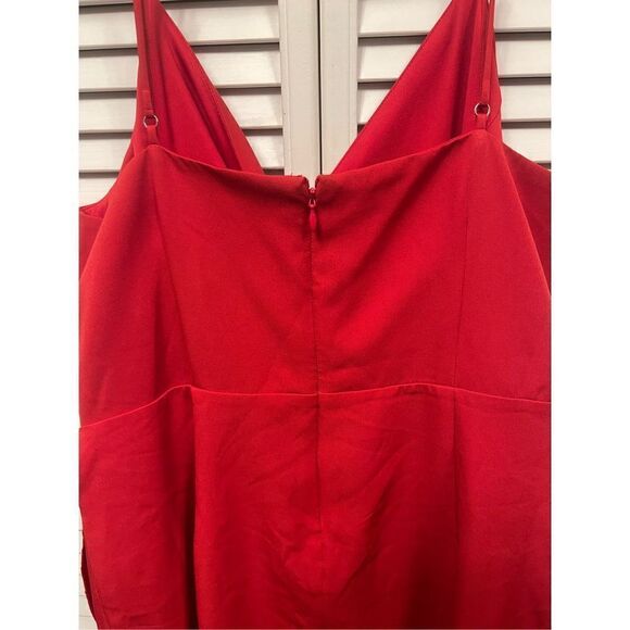 BCBGeneration Red Womens Sleeveless Mini Wrap Dress Size 14 - Picture 13 of 15